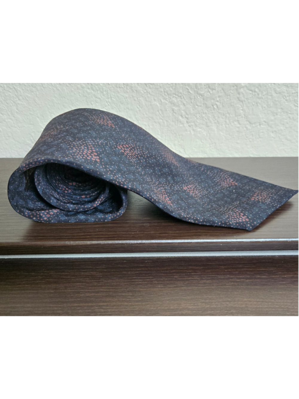 Men's Valentino cravette Silk Tie One Size Black and brown Patterned
